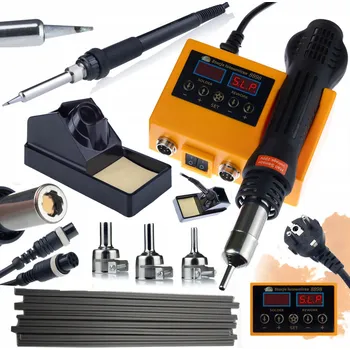 Páječka Pájecí stanice 2v1 s horkovzdušnou pistolí, výkonná ROSFIX 660W + pájka a elektrody