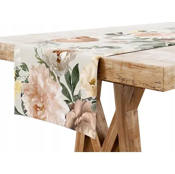 Prostěradlo Běžec na stůl Kortina, vícebarevný květinový vzor, 120x40 cm, polyester