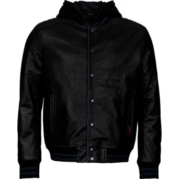 Pánská casual bunda Pánská Kožená Bunda Blue Pearl Brixton Černá Velikost: L