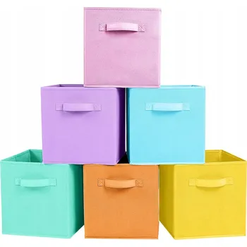 Úložný box POWERKING Textilní úložné boxy 6 Kusů Skládací kostky organizér