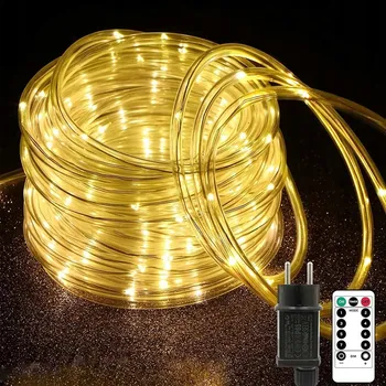 Venkovní osvětlení 10m Venkovní světelný řetěz 100 LED Zahradní světla