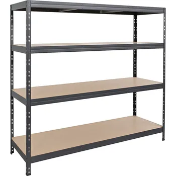 regál AR SHELVING Vysokozátěžový regál »RIVET« (180x180x60 cm, antracitově šedá)