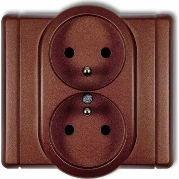 Elektrická zásuvka Hnědá Elektrická Zásuvka Karlik