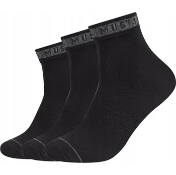 Pánské ponožky Ponožky Mustang , sada 3 kusů ponožek, černé, velikost 43-46