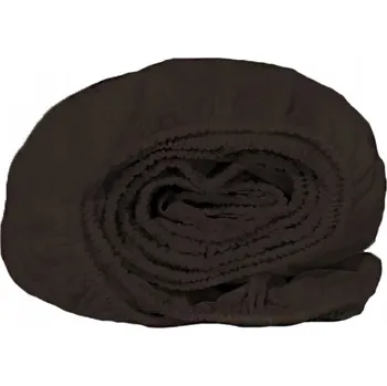 Prostěradlo Prostěradlo s gumou bavlna jersey 140x200cm, hnědá barva