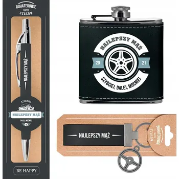 Placatka Sada Hrdinové na Valentýna NEJLEPŠÍ MANŽEL v kabelce (placatka),