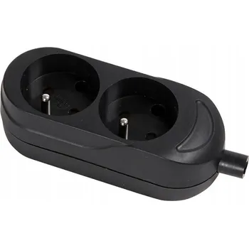 Elektrická zásuvka Přenosná podlahová Elektrická Zásuvka Plast-Rol černá