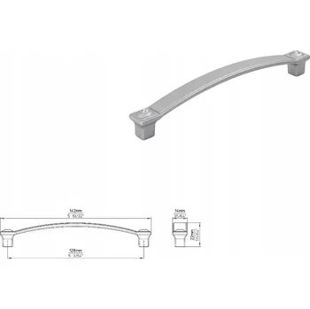 Nábytkové kování Nábytková úchytka SIRO 2038-142PB21J3 vzhled hliníku / SWAROVSKI