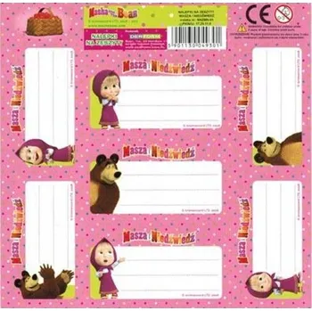 samolepka Samolepky do zápisníku Máša a medvěd Derform 7 ks