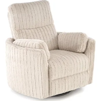 Křeslo TV křeslo PEGAS s elektrickým polohováním — otáčení, pohupování, látka, béžová