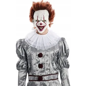 Karnevalová maska MASKA NA OBLIČEJ DÉMONICKÝ KLAUN STRAŠIDELNÝ HALLOWEENSKÝ KLAUN NA HALLOWEEN