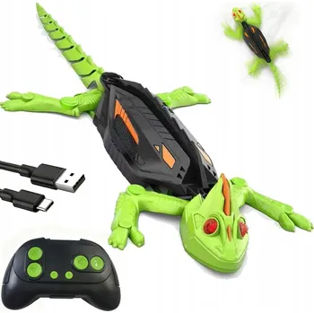 Robot INTERAKTIVNÍ GEKON WALL CLIMBER ROBOT NA DÁLKOVÉ OVLÁDÁNÍ - LEZE PO STĚNÁCH, LED OČI