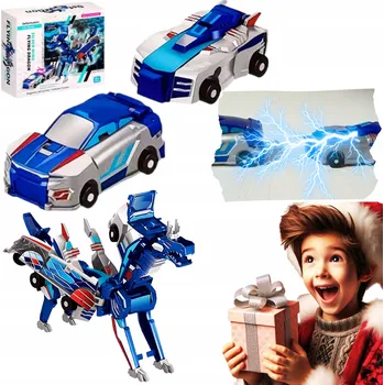 Figurka HRAČKY PRO DĚTI MAGNETICKÁ AUTÍČKA FIGURKA ROBOT SADA DÁREK 2v1 Mini