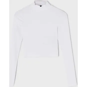 Sinsay - Crop top s&nbsp;dlouhými rukávy - bílá - 7946A-00X - 7946A-00X-XXS