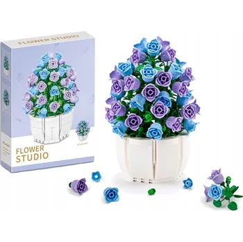 ostatní stavebnice SADA STAVEBNÍCH STAVEBNICE KVĚTINY KYTICE V KVĚTINÁČI 570 DÍLŮ COIL