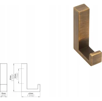 Věšák Nábytkový věšák SIRO 2326/ZN79 staromosaz kartáčovaný