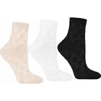 Dámské ponožky Dámské Nad Kotník Ponožky s reliéfním vzorem MORAJ 3 páry, 38-41