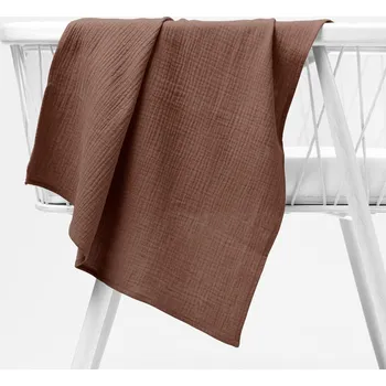 látková plena Mušelínová plena/dečka Nature MSN-075 Hnědá 120x120 cm