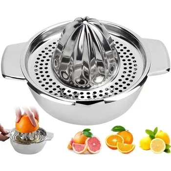 Lis na citrusy Ruční odšťavňovač citrusů s nádobou, nerezová ocel
