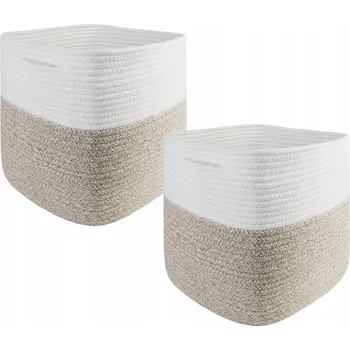 Úložný box Lauatiiu Bavlněné koše 28x28x28CM Sada 2 kusů