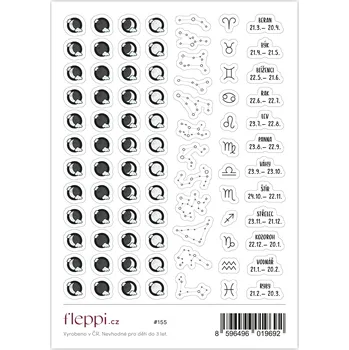 samolepka Fleppi Samolepky Měsíční fáze a astrologie