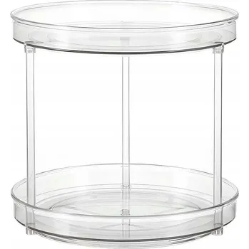 Úložný box Kuchyňský organizér na koření otočný 360° 23cm Průhledný