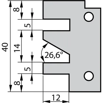 Příslušenství k frézce "IGM Profilový nůž pro 641 - profil C, 40x26x2mm"