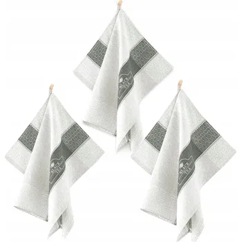 Utěrka ZWOLTEX BLACK TEA kuchyňská sada utěrka hadřík 3ks šedá 50x70