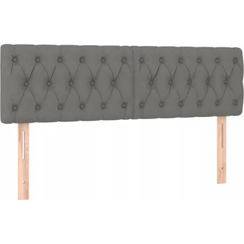 Světle šedé čelo postele 160 x 7 x 78/88 cm, nastavitelná výška