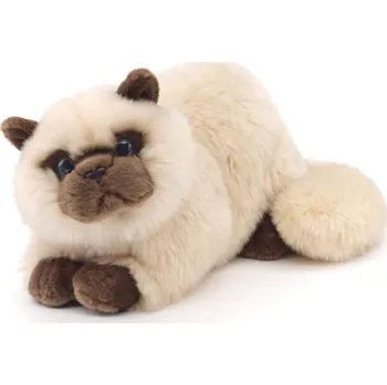 plyšák Uni-Toys béžová siamská kočka 38 cm