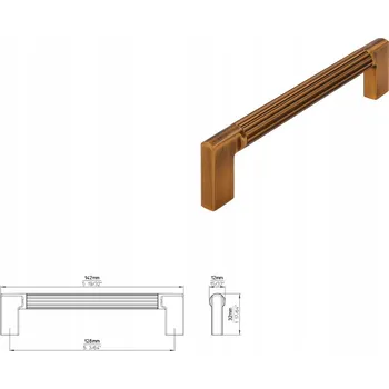 Nábytkové kování Nábytková úchytka SIRO 2591-142ZN79ZN79 staromosaz kartáčovaný