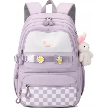 Školní batoh Školní batoh jednokomorový Amythe fialový, vícebarevný