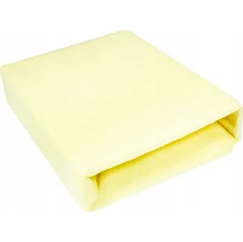 Prostěradlo Froté prostěradlo s gumou 120x60 cm, krémové (ecru)