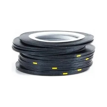 OZDOBNÁ PÁSKA NA NEHTY PRO HYBRIDNÍ MANIKÚRU ČERNÁ