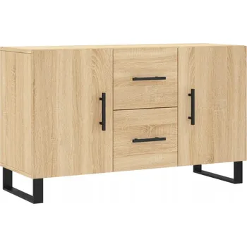 Komoda Skříňka s dvířky a kovovýma nohama, dub sonoma, 100x36x60 cm