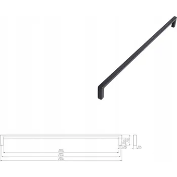 Nábytková úchytka SIRO 2108-328PB12 černá matná