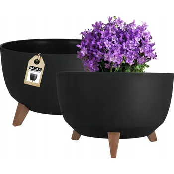 Květináč Květináč plast černý Kadax 40 cm x 40 cm x 25 cm