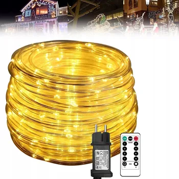 Vánoční dekorace Světelný HAD 10m LED VÁNOČNÍ OSVĚTLENÍ NA STROMEČEK BÍLÁ TEPLÁ 100LED s dálkovým ovládáním