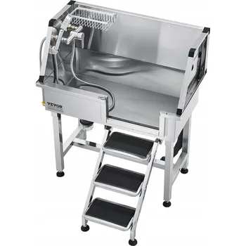 Vana Vana pro psí groomery 86 cm nerezová ocel se schůdky a sprchou