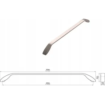 Nábytkové kování Nábytková úchytka SIRO 2266-337ZN21 vzhled nerezové oceli