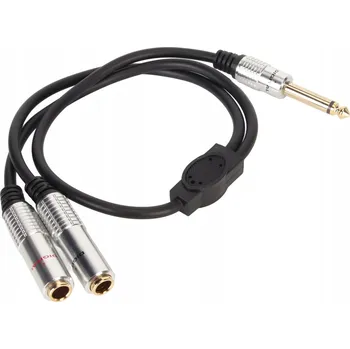 Bezpečnostní kamera 1/4" Stereo rozbočovací kabel Y, pouzdro ze