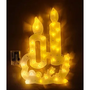 Vánoční dekorace LED DEKORACE SVÍCEN SVÍTILNA DO OKNA LED SVĚTÝLKA B.C.