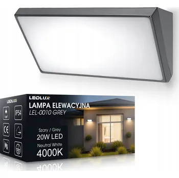 Venkovní osvětlení Venkovní nástěnné svítidlo LEDLUX šedé s integrovaným LED zdrojem 20 W