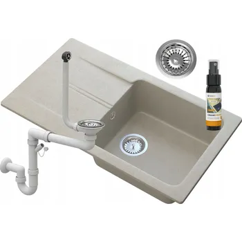 Granitový dřez Jednokomorový dřez Granitan TASOS granit béžový (béžová)