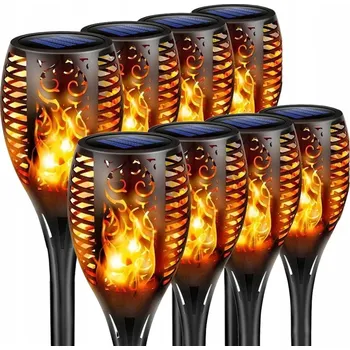 Venkovní osvětlení Solární lampa zapichovací Lewer černá 50 cm 8 ks