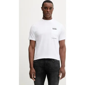 Pánské tričko Tričko Karl Lagerfeld 561221.755047 bílá 00X, vel. XL