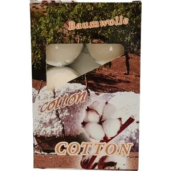 Svíčka Parafínové čajové svíčky Cotton Adpal 6 ks