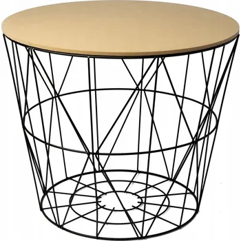 Konferenční stolek Stolek Tadar kulatý 40 x 39,5 x 39,5 cm černý