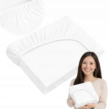 Prostěradlo Prostěradlo s gumou 90x200 cm na matrace jersey bavlna bílé české