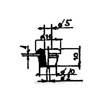 Auto elektroinstalace Průchodka 2/5/10mm/plech 1mm (jako kuželová zátka pro plech 1mm)